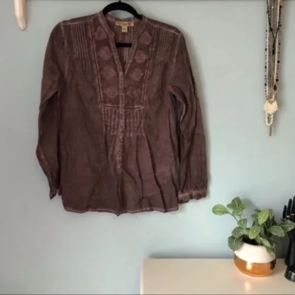 NWOT Nine West Vintage America Embroidered Top - Picture 1 of 7